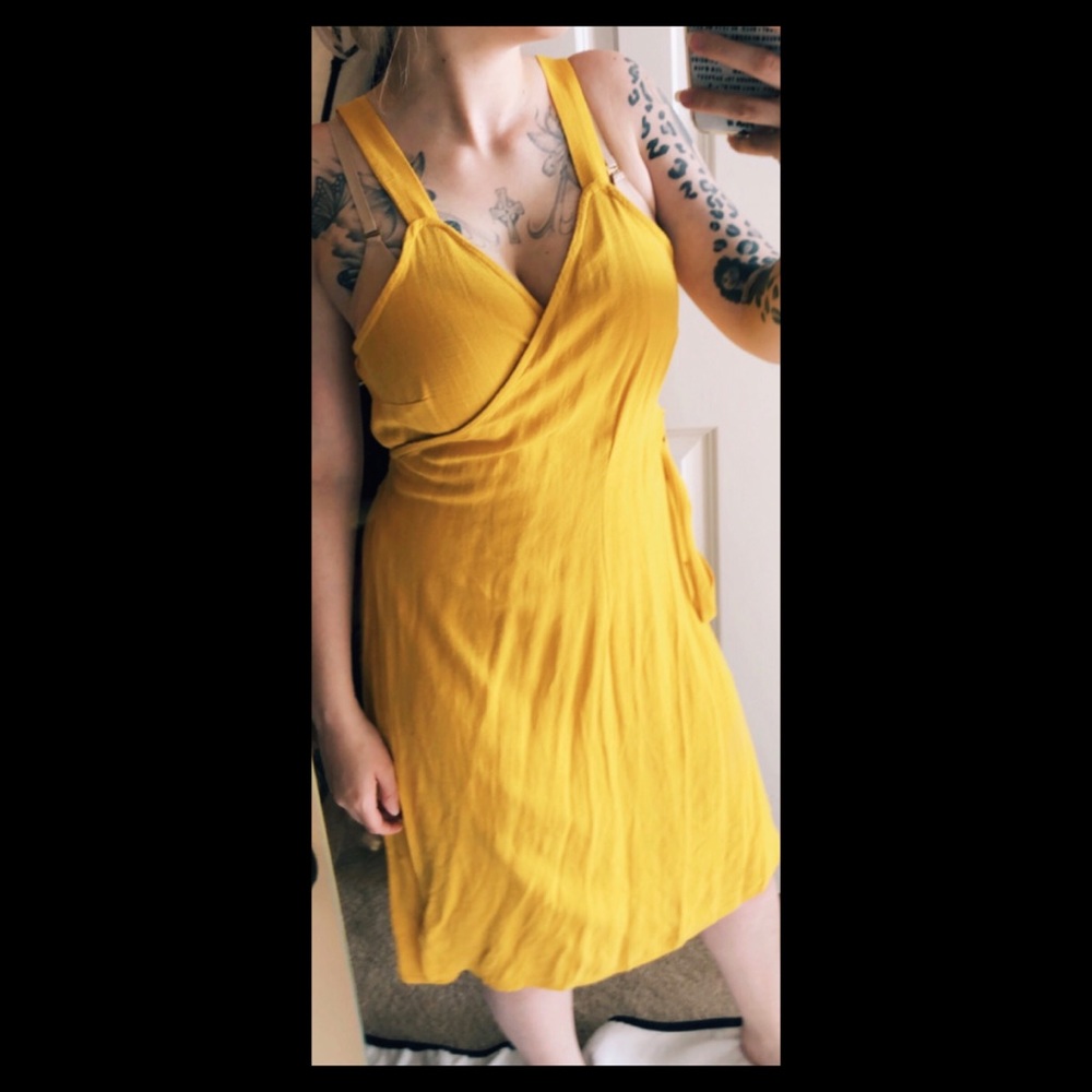 Target Yellow Wrap Dress